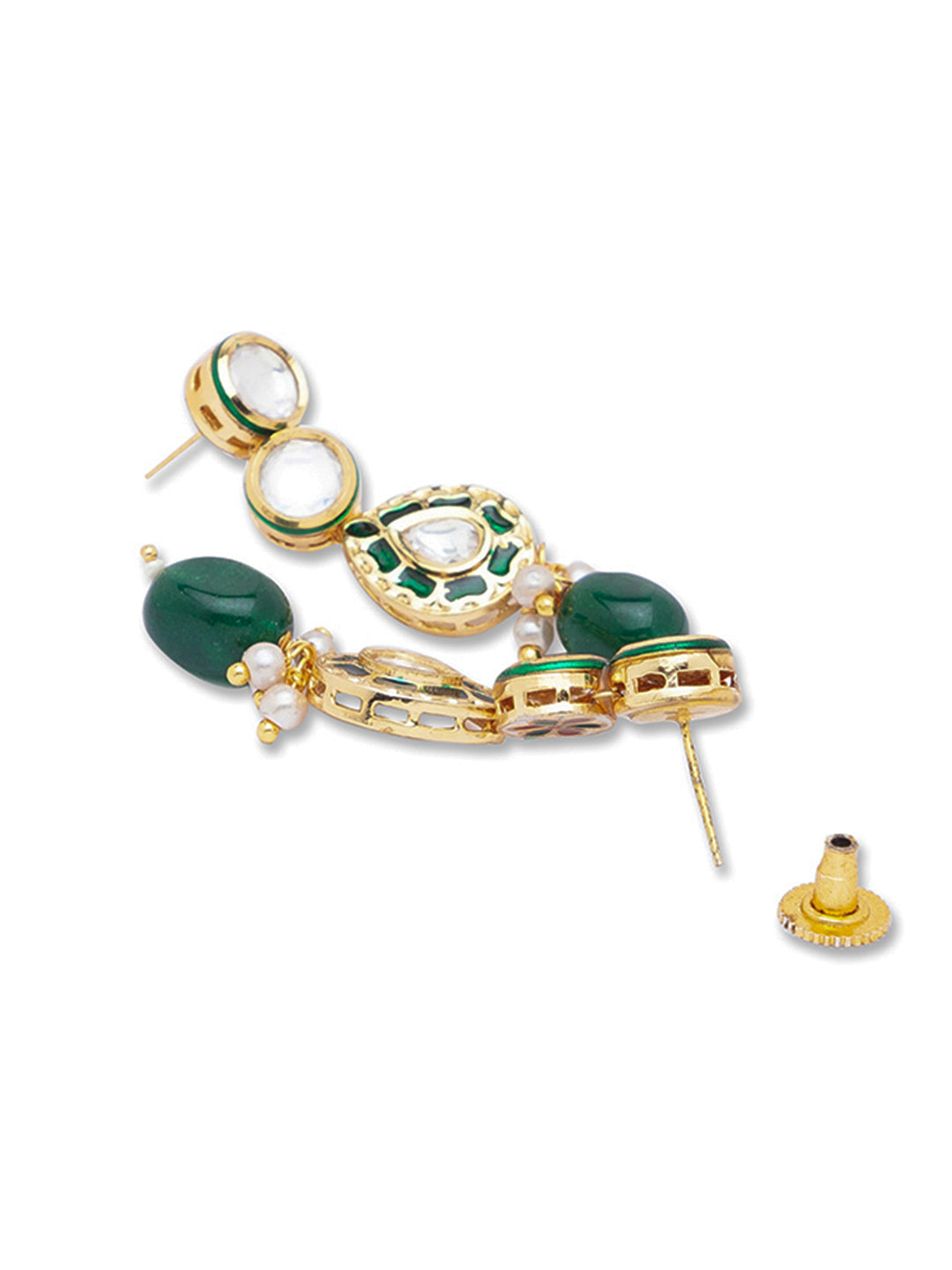 Golden Polish Necklace, Meenakari, & Onyx Tumbles