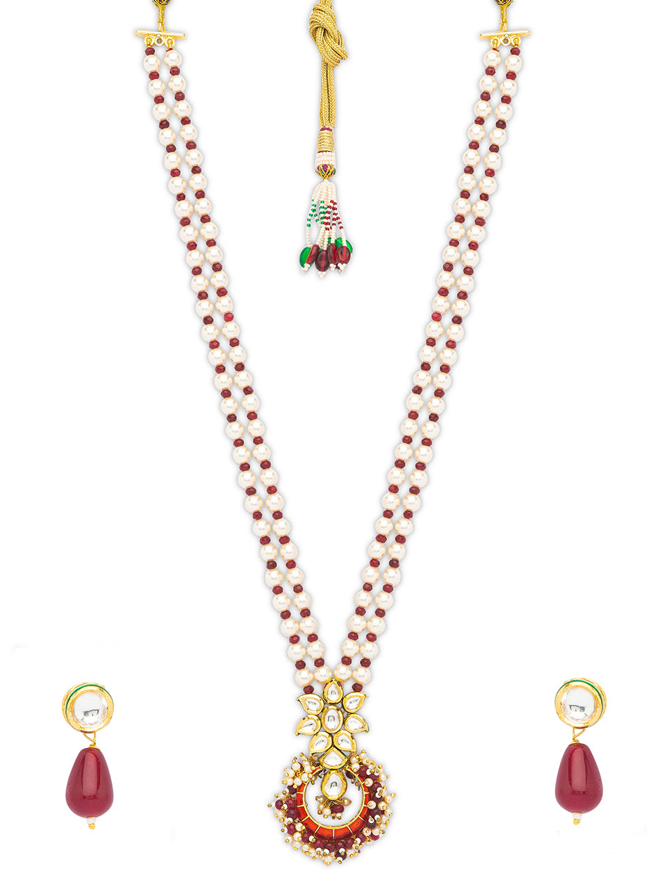 Necklace with Gold Polish Brass, Agates, Onyx Tumbles, & Shell Pearls