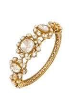 Bracelet in gold tone brass with Lv Kundan Polki (Yellow Polki), Have Been Used