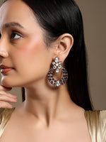 Mosanite kundan polki, pearl, synthetic topaz, cz diamonds