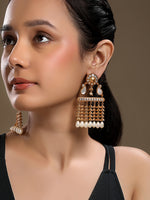 Mosanite kundan polki, pearl, mother of pearl.