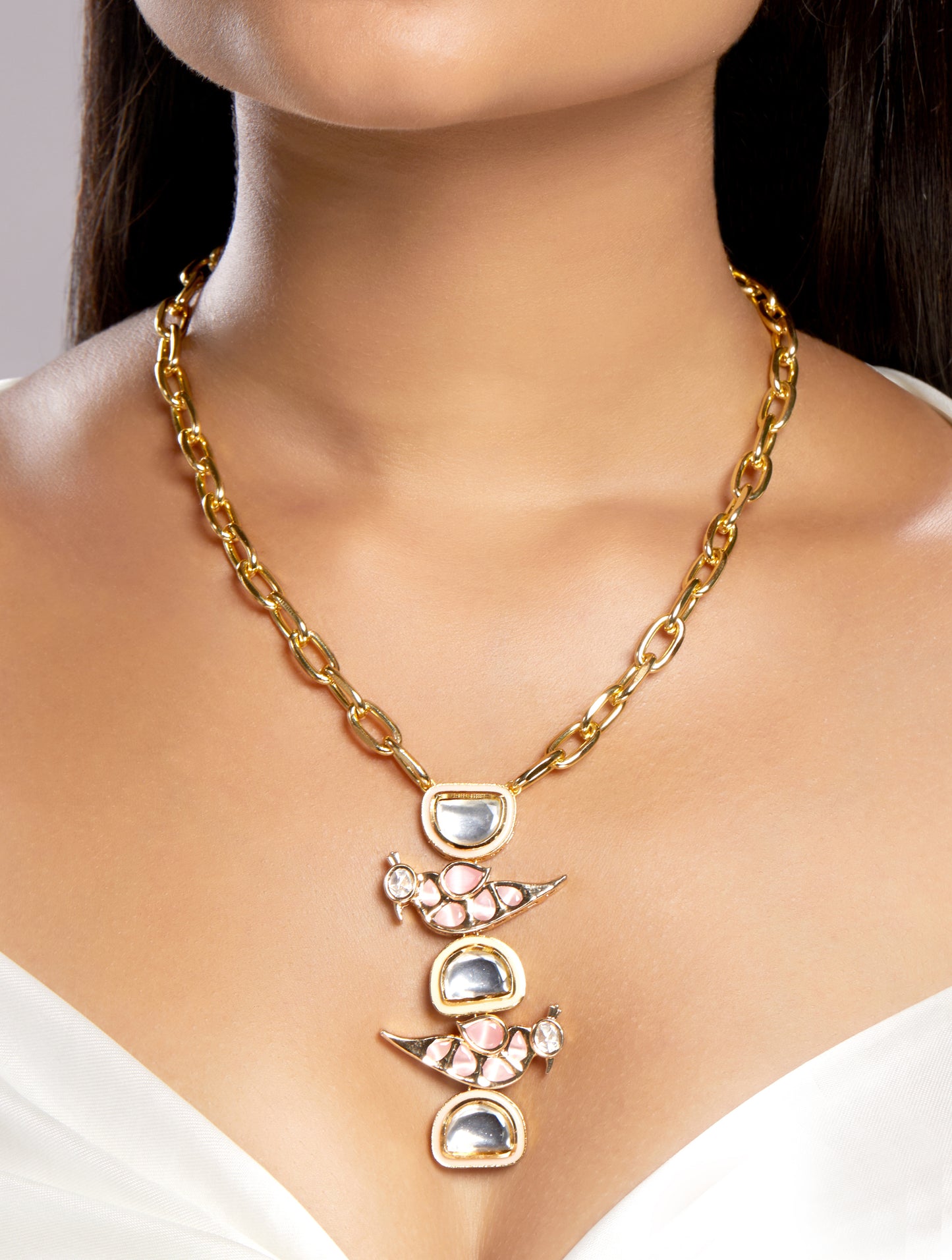Gold Tone Handcrafted Necklace