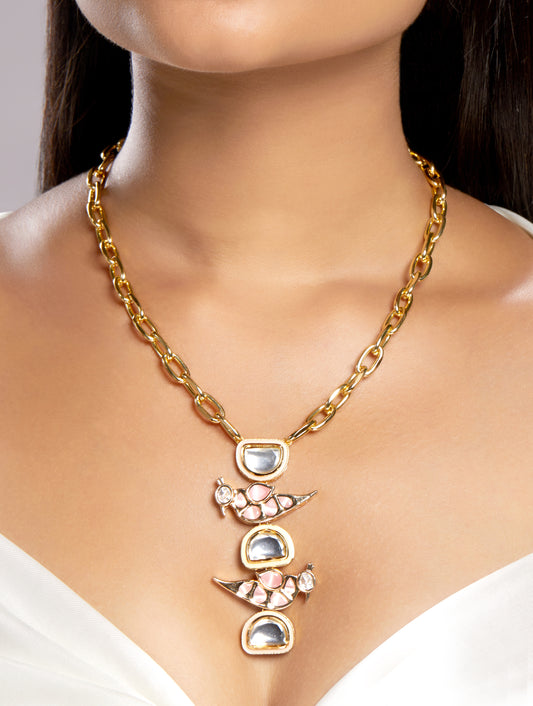 Gold Tone Handcrafted Necklace