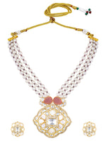Choker in gold with Micron Gold Polished Brass with mosanite kundan polki, carved onyx, MOther Of Pearl, italian crystal, Shell Pearls, zirconia