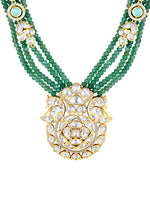 Necklace Set in gold with Micron Gold Polished Brass with mosanite kundan polki, Agate, M0ther Of Pearl, zirconia