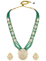 Necklace Set in gold with Micron Gold Polished Brass with mosanite kundan polki, Agate, M0ther Of Pearl, zirconia