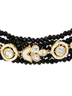 Dog Collar Choker in gold with micron gold polish brass, agates,moissanite kundn polki, pearl, mother of pearl,