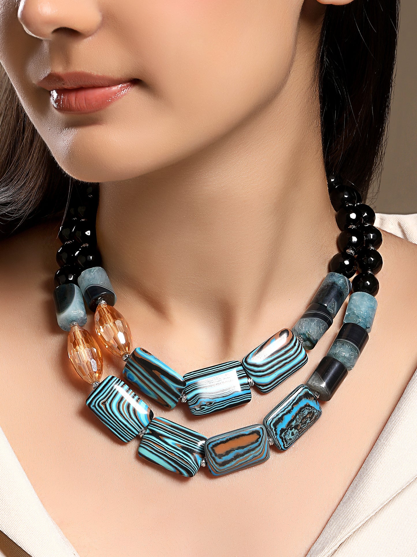 natural stone handcrafted necklace