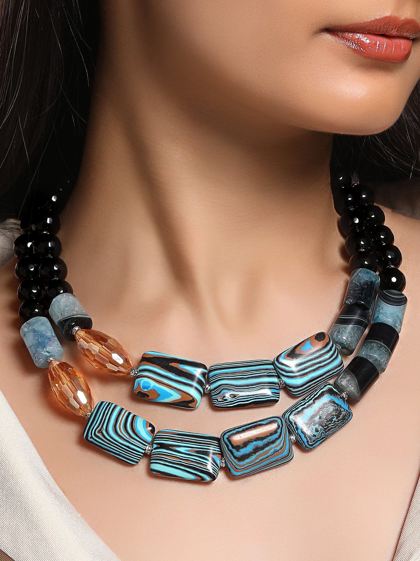 natural stone handcrafted necklace