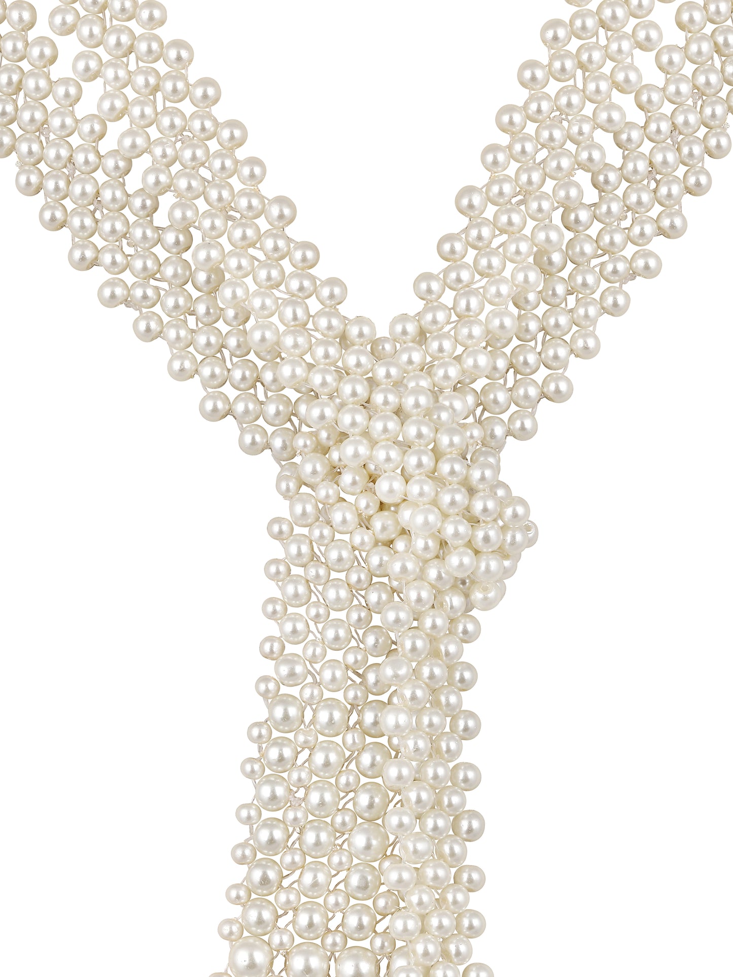 Necklace in micron gold plated brass with Pearl