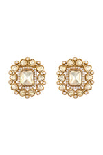 Dog Collar Choker in gold tone brass with Lv Kundan Polki (Yellow Polki), Zircone Diamond, Zircon Stones Have Been Used