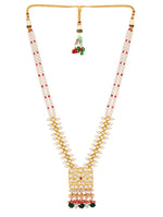 Golden polished Necklace, Kundan Polki, Shell Pearls, Onyx watermelon tumbles & Agate tumbles