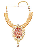 Golden polished Necklace, with Pearls & Agates