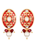 Golden polished Necklace, with Pearls & Agates