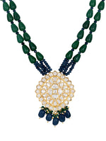 Gold polished Necklace with Agates,  Agate Tumbles, Kundan Polki