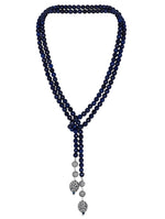 Royal Design Necklace with Agates & Cz diamond Balls