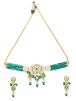 Necklace with Golden Polish Brass, &  kundan Polki